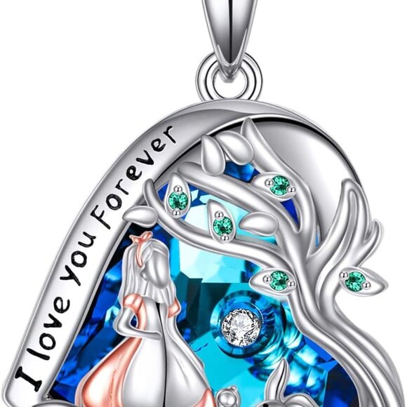 Sterling Silver Alice in Wonderland Necklace Rabbit Pendant Gift for Women - Picture 1 of 7